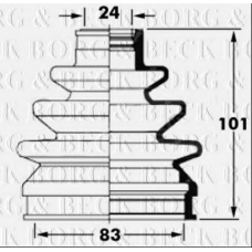 BCB6027 BORG & BECK Пыльник, приводной вал