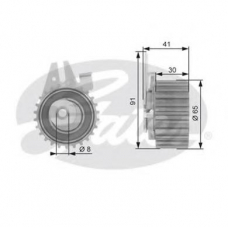 T43024 GATES Натяжной ролик, ремень грм