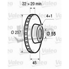 186451 VALEO Тормозной диск