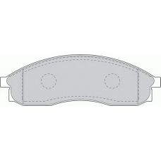 FDB1434 FERODO Комплект тормозных колодок, дисковый тормоз
