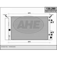 130.290 AHE Радиатор, охлаждение двигателя