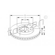 207 652 TOPRAN Тормозной диск