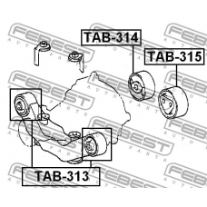 TAB-313 FEBEST Опора, дифференциал