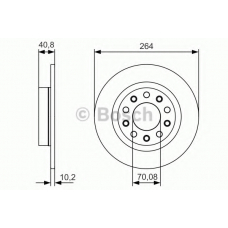 0 986 479 C41 BOSCH Тормозной диск