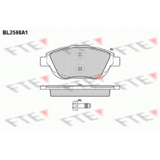 BL2598A1 FTE Комплект тормозных колодок, дисковый тормоз