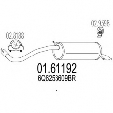 01.61192 MTS Глушитель выхлопных газов конечный