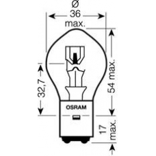 7327 OSRAM Лампа накаливания, фара дальнего света; лампа нака