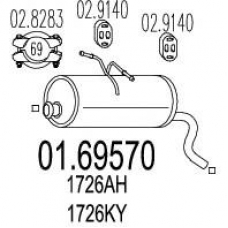 01.69570 MTS Глушитель выхлопных газов конечный