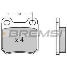 BP2412 BREMSI Комплект тормозных колодок, дисковый тормоз