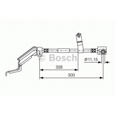 1 987 476 866 BOSCH Тормозной шланг