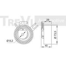 SK009810/4 SK Натяжной ролик, ремень грм