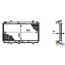 8MK 376 719-291 HELLA Радиатор, охлаждение двигателя