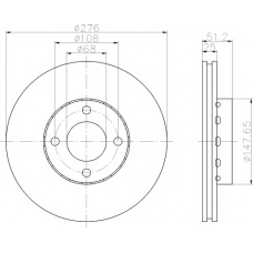 8DD 355 103-761 HELLA PAGID Тормозной диск