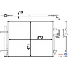 8FC 351 303-201 HELLA Конденсатор, кондиционер