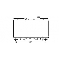 TO2186 AVA Радиатор, охлаждение двигателя