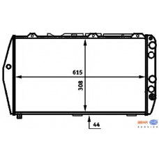 8MK 376 714-781 HELLA Радиатор, охлаждение двигател