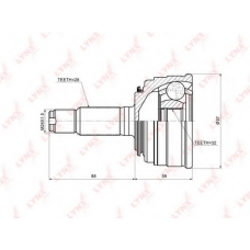 CO-3432 LYNX Co-3432 шрус наружный honda accord iv-v 2.0-2.2 90-98 / prelude iii-iv 2.0-2.2 >96