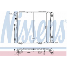 62728 NISSENS Радиатор, охлаждение двигателя