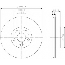 8DD 355 118-101 HELLA Тормозной диск