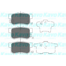 KBP-2009 KAVO PARTS Комплект тормозных колодок, дисковый тормоз