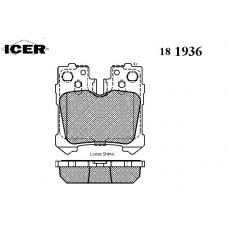 181936 ICER Комплект тормозных колодок, дисковый тормоз