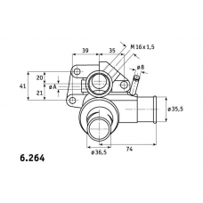 C.404.80 BEHR Термостат, охлаждающая жидкость