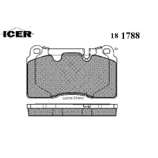 181788 ICER Комплект тормозных колодок, дисковый тормоз