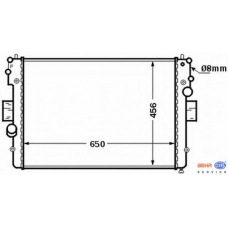 8MK 376 774-431 HELLA Радиатор, охлаждение двигателя