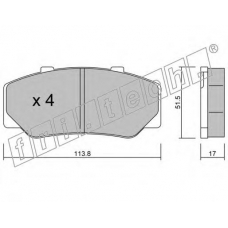 317.0 fri.tech. Комплект тормозных колодок, дисковый тормоз