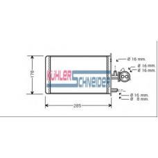 0790301 KUHLER SCHNEIDER Теплообменник, отопление салона