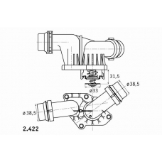 2.422.85 BEHR Термостат, охлаждающая жидкость