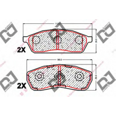 BP1832 DJ PARTS Комплект тормозных колодок, дисковый тормоз