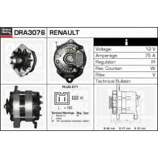 DRA3076 DELCO REMY Генератор