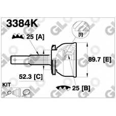 3384K GLO Шарнирный комплект, приводной вал