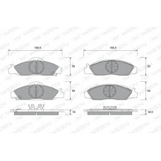 151-2256 WEEN Комплект тормозных колодок, дисковый тормоз