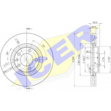 78BD3020-2 ICER Тормозной диск