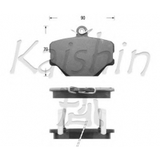 D10049 KAISHIN Комплект тормозных колодок, дисковый тормоз