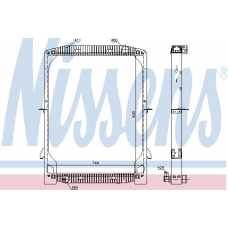 61971A NISSENS Радиатор, охлаждение двигателя