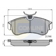 CBP0566 COMLINE Комплект тормозных колодок, дисковый тормоз