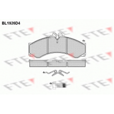 BL1926D4 FTE Комплект тормозных колодок, дисковый тормоз
