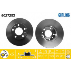 6027283 GIRLING Тормозной диск