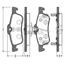 0 986 TB3 073 BOSCH Комплект тормозных колодок, дисковый тормоз