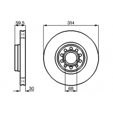 0 986 478 617 BOSCH Тормозной диск