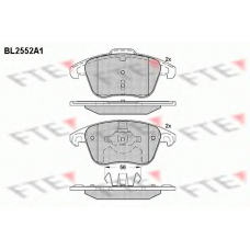 BL2552A1 FTE Комплект тормозных колодок, дисковый тормоз