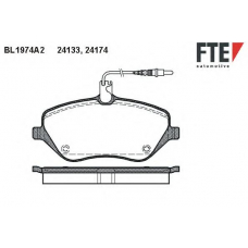 BL1974A2 FTE Комплект тормозных колодок, дисковый тормоз