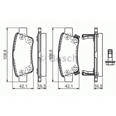 0 986 494 329 BOSCH Комплект тормозных колодок, дисковый тормоз