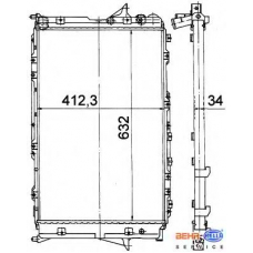 8MK 376 765-161 HELLA Радиатор, охлаждение двигателя