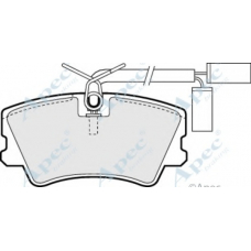 PAD635 APEC Комплект тормозных колодок, дисковый тормоз
