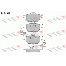BL2432A1 FTE Комплект тормозных колодок, дисковый тормоз