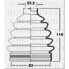 BCB2363 BORG & BECK Пыльник, приводной вал